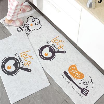 China Wholesale Washable High Quality Anti-slip Design Custom Foam Door Mat 3D Printed Door Mat Set Floor Kitchen Mat Mat for sale