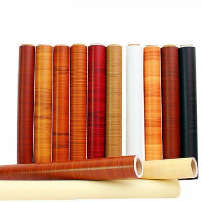 China Easy To Clean Self Adhesive Decorative Waterproof Wood Grain PVC Vinyl Wall Paper Fashion Wall Paper for sale