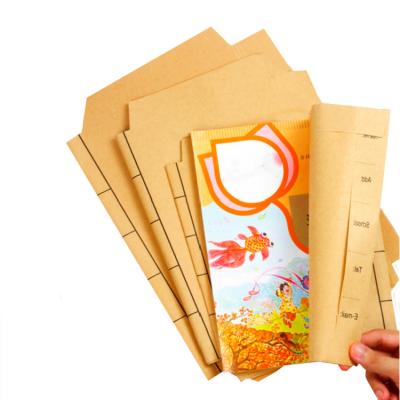 China Removable Size Wholesale Self Adhesive Book Cover A4 Book Paper Brown Protective Book Cover for sale