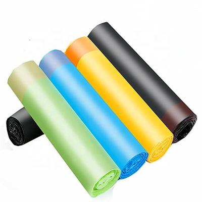 China Wholesale Disposable Colorful Drawstring Garbage Bag Thicken Kitchen Garbage Bag Pe Disposable Plastic Garbage Bag for sale