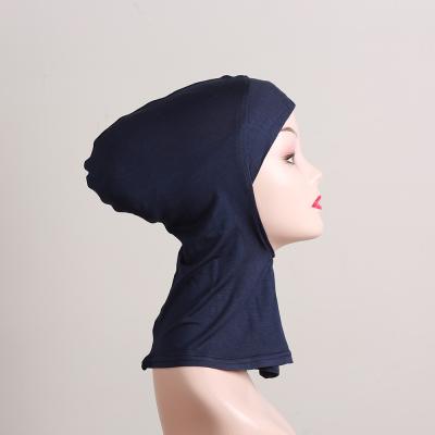 China Plain Dyed Professional Muslim Modal Cotton Inner Tube Custom Hijab Simple Hijab With Inner Scarf for sale