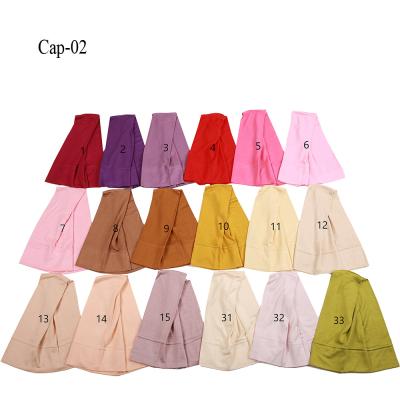 China New Color Hijab Underscarf Muslim Cotton Tank Top Hijab Plain Dyed Single Inner Tube Cap For Women for sale