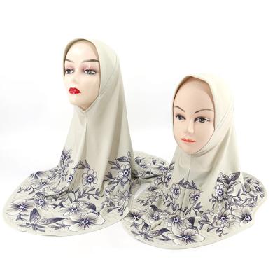 China Wholesale Comfortable Breathable Hijab Al Amira Turban For Girls Kids Two Piece Snap Turban Set for sale