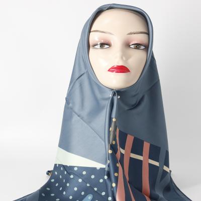 China Wholesale New Stylish Factory Design New Design Custom Printed Muslim Head Hijab Scarf Women Girl Polyester Square for sale