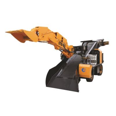 China Construction worksÂ   YZW-80 4 Wheels Tunnel Mucking Machine Driving Wheel Underground Rock Loader Grilled Slag Tipping Equipment for sale