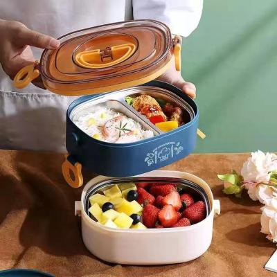 China Plastic Adults Stocked Portable 1.2 L Biumart Stainless Steel Tiffin Bowl Hot Sale Children Bowl for sale