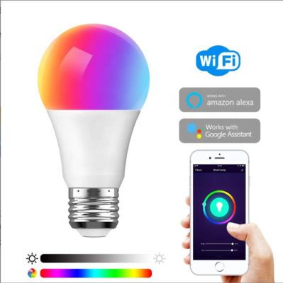 China Biumart WiFi Residential Alexa Voice Control RGBCW Smart Bulb Dimming A19 Color Graffiti Light Bulb for sale