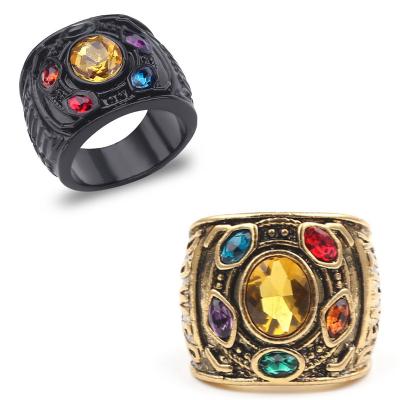 China Hiphop Designer Jewelry Zircon Gemstone Anime Ring For Boys for sale