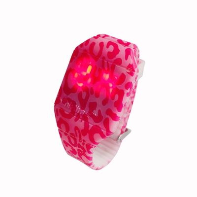 China Fashion Kids\Sports Cheap Led Custom Dark Silicone Jelly Pattern Luminous Glow In Digital Watchl Watches for sale