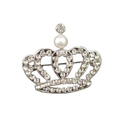 China ALLOY Rhinestone Crown Brooch Temperament Professional Costume Dress Accessories Anti Light Pin Brooch for sale