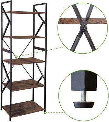 China Newart 5 Tier Rack Book Toy Metal Storage Stocked Shelf For Living Room Kitchen Bathroom for sale