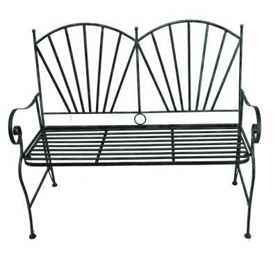 China Modern Bench Garden Patio Furniture With Cushion Wrought Iron Furniture Outdoor Garden Furniture for sale