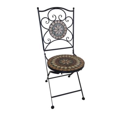 China K/D Mosaic Folding Chair Outdoor Garden Chair Metal Chair for sale