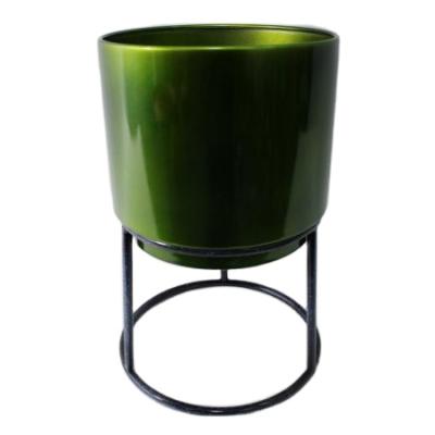 China Newart modern morden round balcony iron plant stand flower pot with base for sale