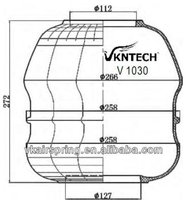 China European Truck Cab Air Bags 49711-1030 HU3K Air Suspension Bellow for sale