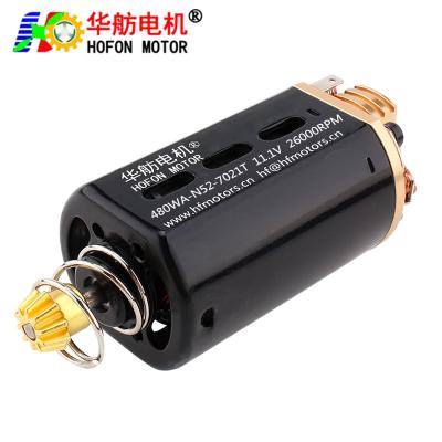 China Hofon HF480WA-N52-7021T Short shaft High Torque 11.1V 26000RPM DC Carbon brush Motor for AEG Gel Blaster Ver.3 Gearbox zu verkaufen