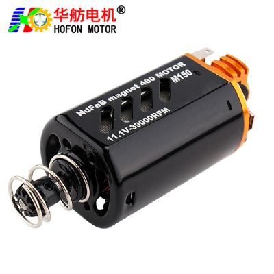 China Hofon HF480WH-8513G Short shaft High Torque 11.1V 39000RPM DC Carbon brush Motor for AEG Gel Blaster Ver.3 Gearbox Te koop