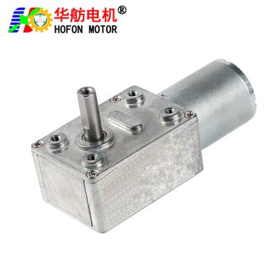 China Hofon 32mm large torque brushed reductor motor 12v DC micro Worm Gear Motor with Self-locking gearbo en venta