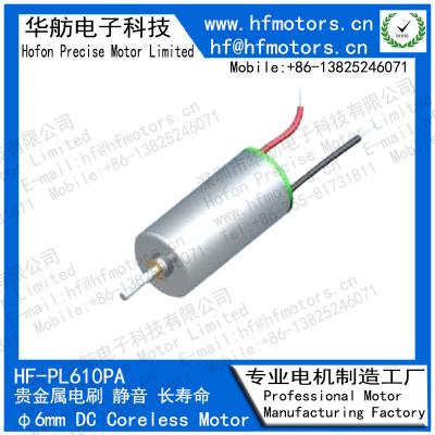 China PL-610PA Metal Brush 38100RPM 19mA Coreless DC Motor for sale