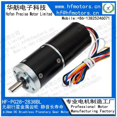 China 28mm 11RPM Planetarische Brushless Toestelmotor met geringe geluidssterkte 12v Te koop