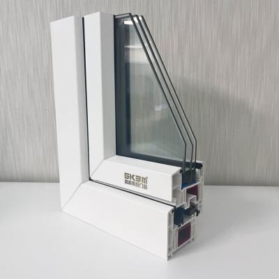 China GKBM 72 UPVC-Flügelfenster zu verkaufen