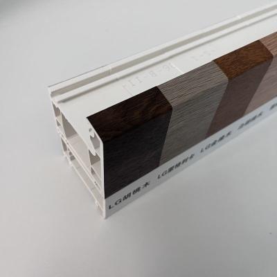 China GKBM New 60B Laminated UPVC Casement Window Profiles Sound Insulation en venta