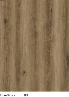 China Waterproof Fire Retardant Stone Vinyl Composite Flooring Thin Brown Oak GKBM FT-W29045-2 for sale