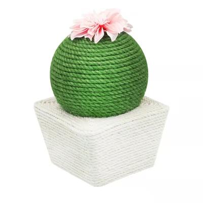 China Cat Climbing Frame Sisal Cactus With Seat Bottom Board Portable Cat Scratch Climbing Claw Paw Cat Toys for sale