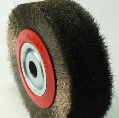 China Manufacturer Industrial Cleaning Car Stepped Wheel Wheel Brush Stepped Stainless Steel Wire Brushes for sale