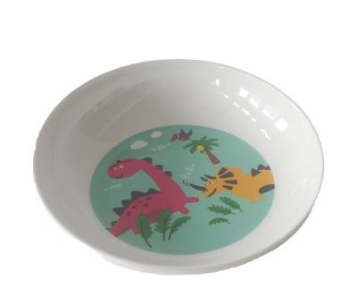 China Customized Viable Customized Durable Logo Printing Melamine Dishes Dinner Dishes Plastic Dessert Dishes For Kids for sale