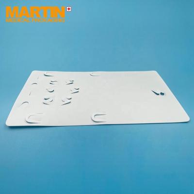 China Medical Device Surgical Instruments Packaging Die Cut Backer Cards HDPE Die Cut Cards Inserts Chuck Cards For Medical Product for sale