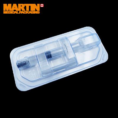 China Recycled Materials Packaging Hyaluronic Acid Cosmetic Dressing Disposable Medical Sterilized Plastic Blister Packaging Tray for sale