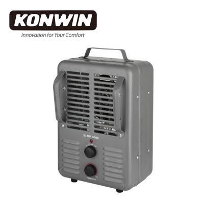 China Tip Over Switch Konwin Portable Utility Heater with Thermostat, Electric Space Heater, Gray 1500W TFH-1500 for sale