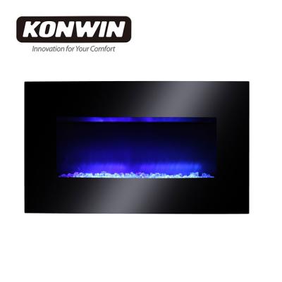 China Remote Control Including Konwin On/Off Electric Fireplace 38 Inches Wide In Wall Recessed Log Frame Effect WFP-38 for sale