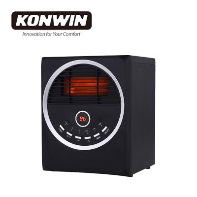 China KONWIN Garage Cabinet Infrared Space Heater, Quartz, 1500-Watt, Digital with Remote Control and Black GD9215BCP-4BJ for sale