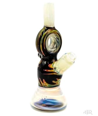 Cina In Stock 12'' Glass Freeze Pipes Coil Bongs Percolator Filter With Ice Catcher in vendita