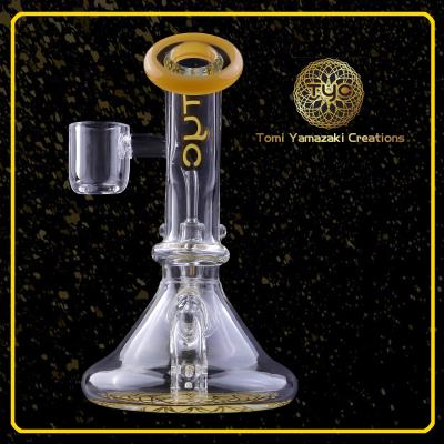 Cina 8.5'' Tobacco Glass Bong With Percolator Filter 14mm Replacement Bowls In Stock in vendita