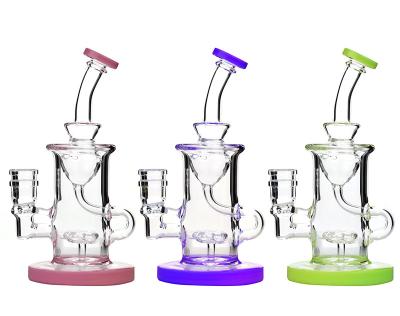 China Handgemachtes Borosilicat-große Glaspfeifen Perc Glass Bongs zu verkaufen