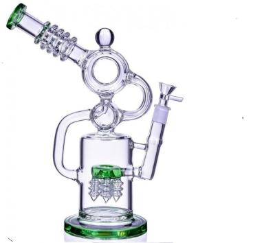 China Hookah Shisha Glass Recycler Bong 9 Inch Smoking 14.4mm Joint for sale