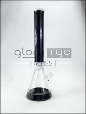 China 18 Inch Water Pipes Glass Bongs 19mm Join Beaker Recycling Hookah Tube for sale