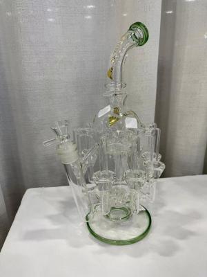 China el agua de cristal 14Inch instala tubos el LENGUADO que fuma de la cachimba recta del Borosilicate que el pelele del cubilete del aparejo bong en venta