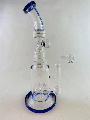 China Das mundgeblasene rauchende hitzebeständige Öl-Rohr-Glasborosilicat Bongs 7mm zu verkaufen