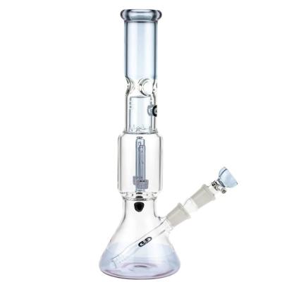 China Kammer 350mm Perc Ice Borosilicate Glass Bongs-Becher-zwei zu verkaufen