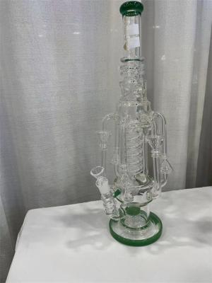 Cina Ciotola gemellata di Bong Tobacco Glass Blunt Bubbler 14mm del riciclatore di vetro del filtrante di strato in vendita