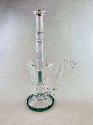 China Weibliches Borosilicat-Glas Bongs Multifunktionsrecycler-Ölplattform-Trinkwasserbrunnen 19mm zu verkaufen