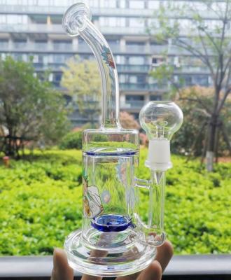 China 14.5mm Bongs die gemeinsame 8,2 Zoll-Wasserleitung Rig Oil Borosilicate Glass Water mit Glasnagel-Haube zu verkaufen