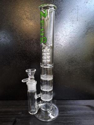 Cina Vetro Bong Honeycomb Ablets Filter Bongs 18.8mm a 12,5 pollici del riciclatore di tre strati unito in vendita