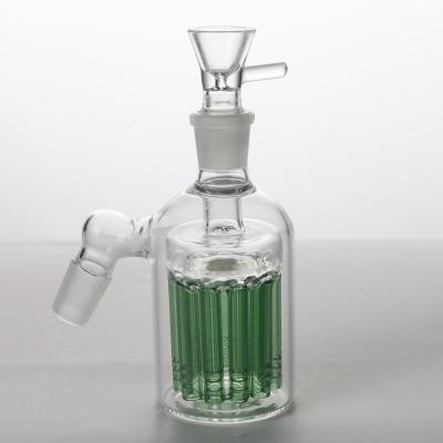 Cina Accessori di vetro ad alta temperatura di Shisha del narghilé 14mm Ash Catcher poroso verde in vendita