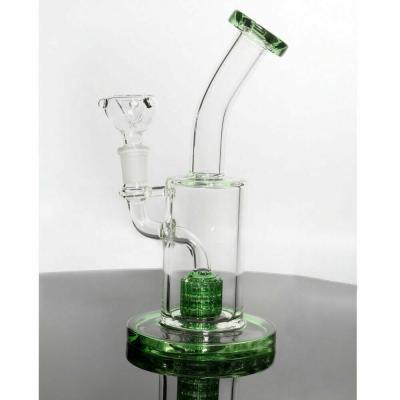 Cina l'acqua di vetro verde del bruciatore a nafta 8Inch Bong la vasca di gorgogliamento smussata di vetro con la ciotola maschio di 14mm in vendita