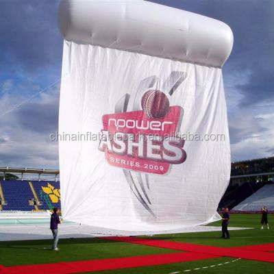 China promotion helium stadium inflatable banner cylinder/inflatable banner flying column for sale